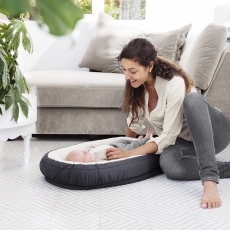 Кокон для сна с ограничителем Voksi Baby Nest Dark Grey